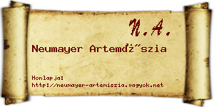 Neumayer Artemíszia névjegykártya